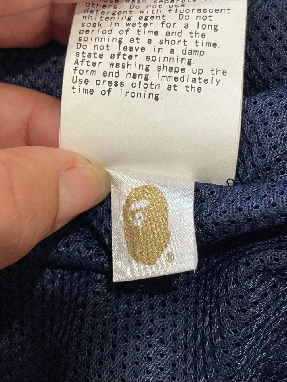 Men's Navy Windbreaker Jacket with Signature Ape Head